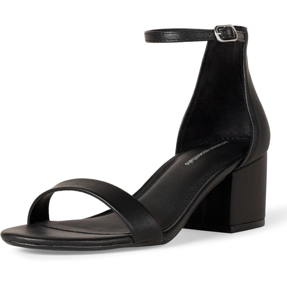 Amazon Essentials Black Block Heel Sandals